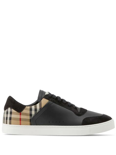 burberry black vintage check sneakers|burberry vintage check print sneakers.